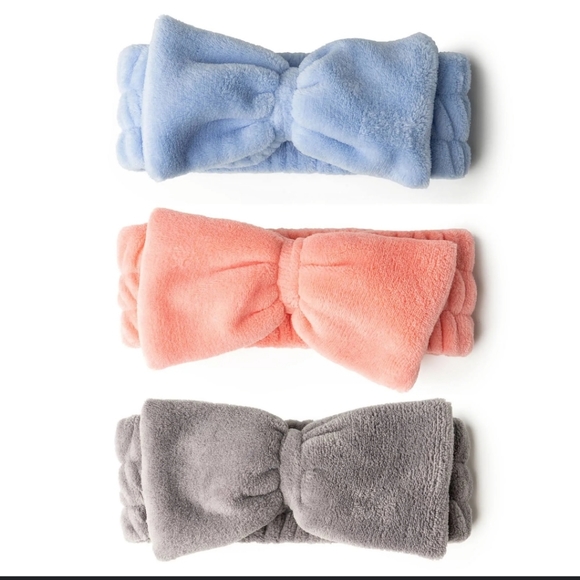 New in box lemon lavender take a bow plush spa headband blue - Picture 5 of 5
